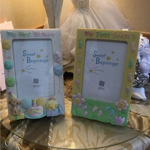 Nwob sweet Beginnings Baby 3D picture frames. First Birthday & my first steps